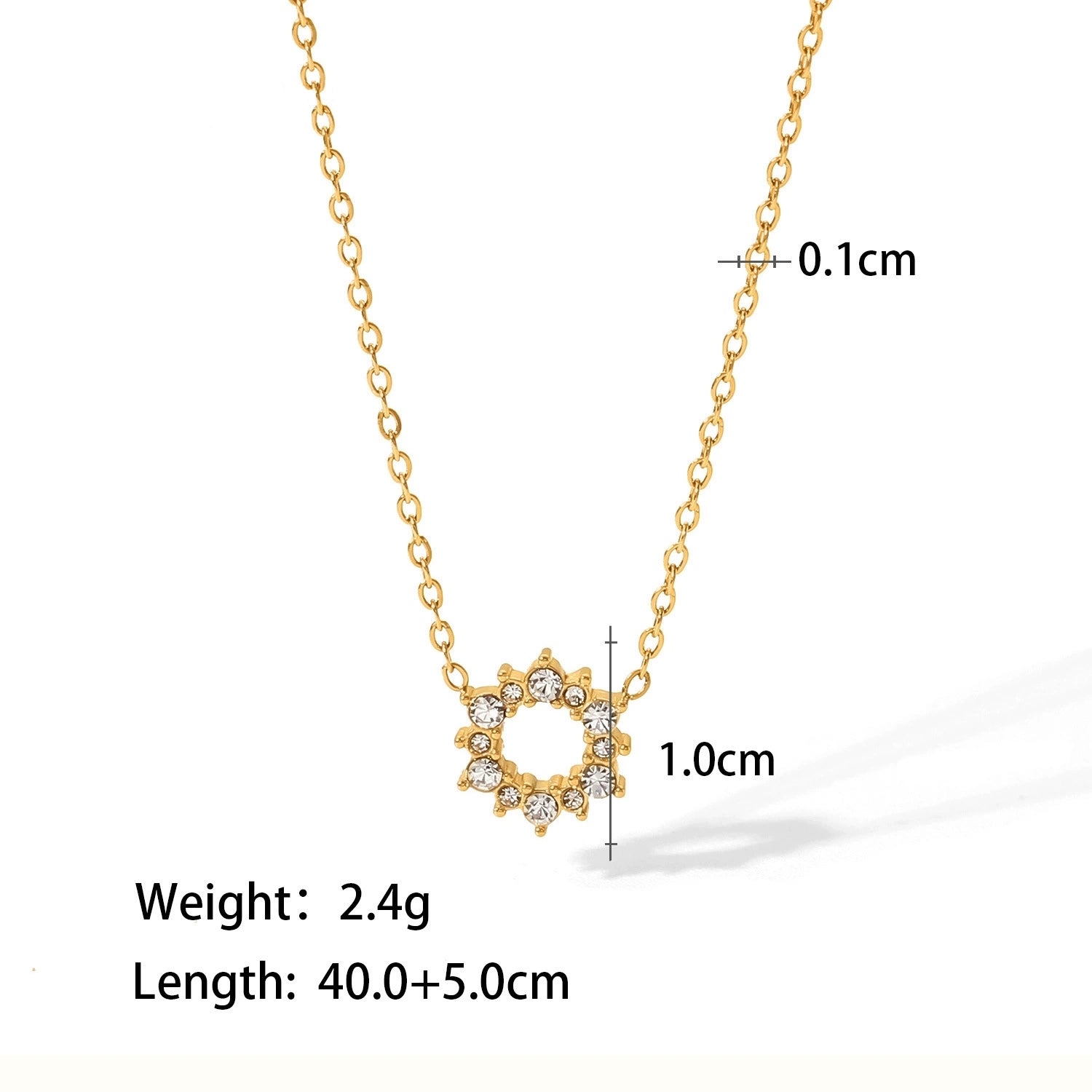 Kaze 18K Gold Geometric Hollow Pearl Earrings, Bracelet and Necklace Set | 7-Piece Contemporary Pearl Jewellery Style F-Necklace-95