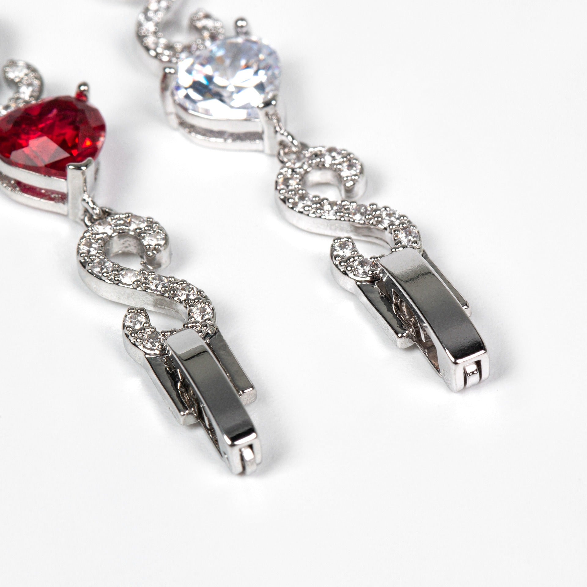 Kaze S925 Number-Spliced Heart Cubic Zirconia Bracelet | Sterling Silver Sparkling Bracelet in 2 Colours