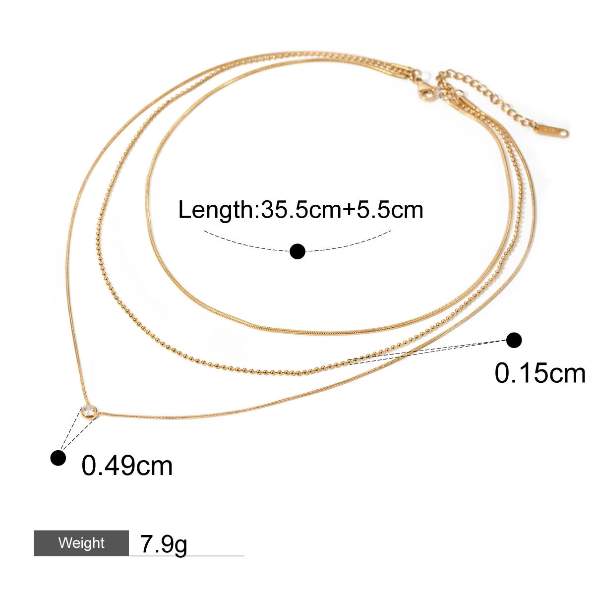 Kaze 18K Gold Exquisite Flower Necklace, Earrings and Bracelet Set | 13-Piece Botanical Jewellery Collection Style G-Necklace-81