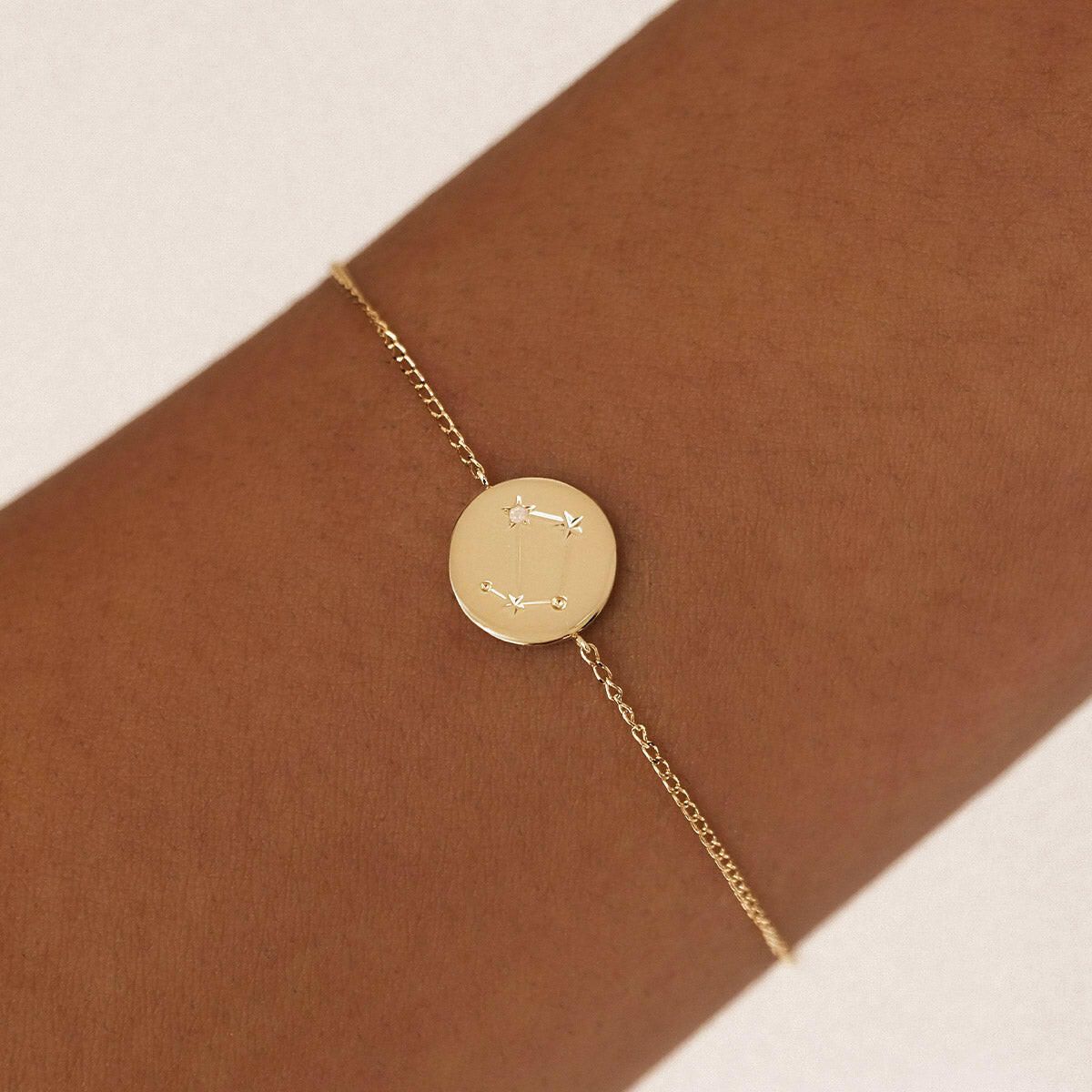 Kaze Inlaid Zircon Zodiac Bracelet | Adjustable Stainless Steel Constellation Bracelet