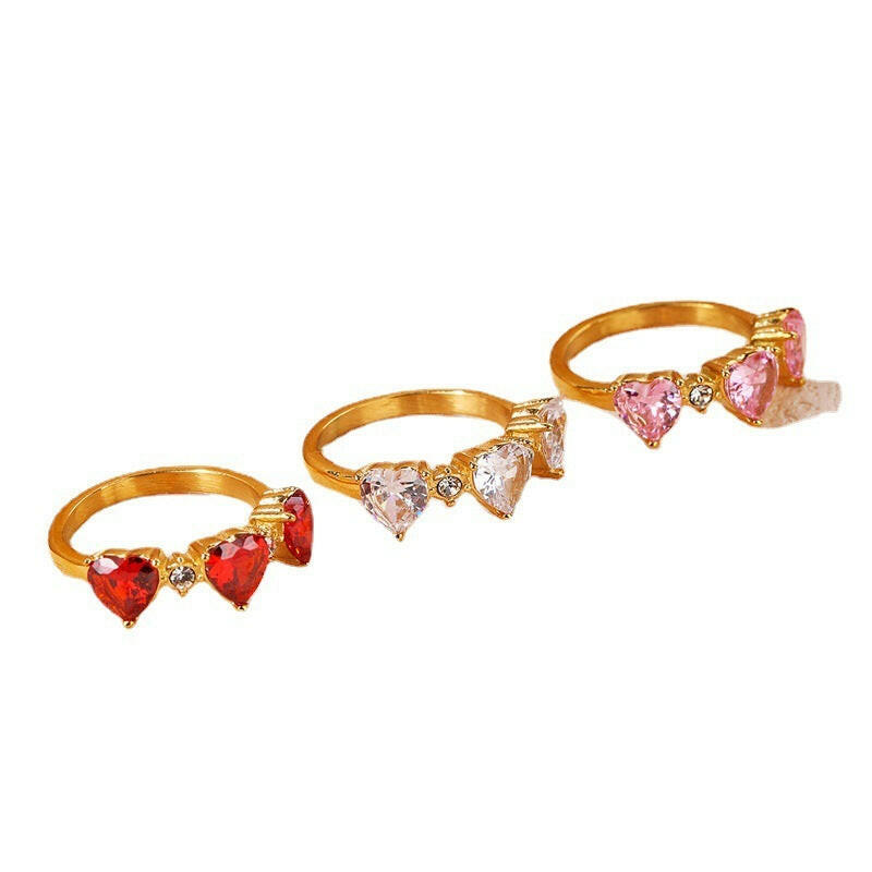 Kaze Light Luxury Love Ring | Premium Titanium Steel Ring in Silver &amp; Rose Gold