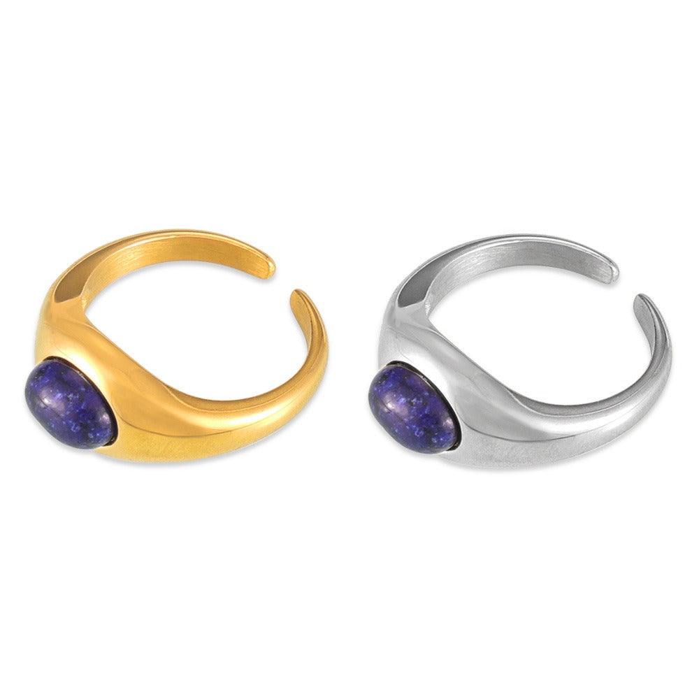 Kaze Elegant Multi-Gemstone Inlaid Light Luxury Ring | 18K Gold Noble Ring in Gold &amp; Silver