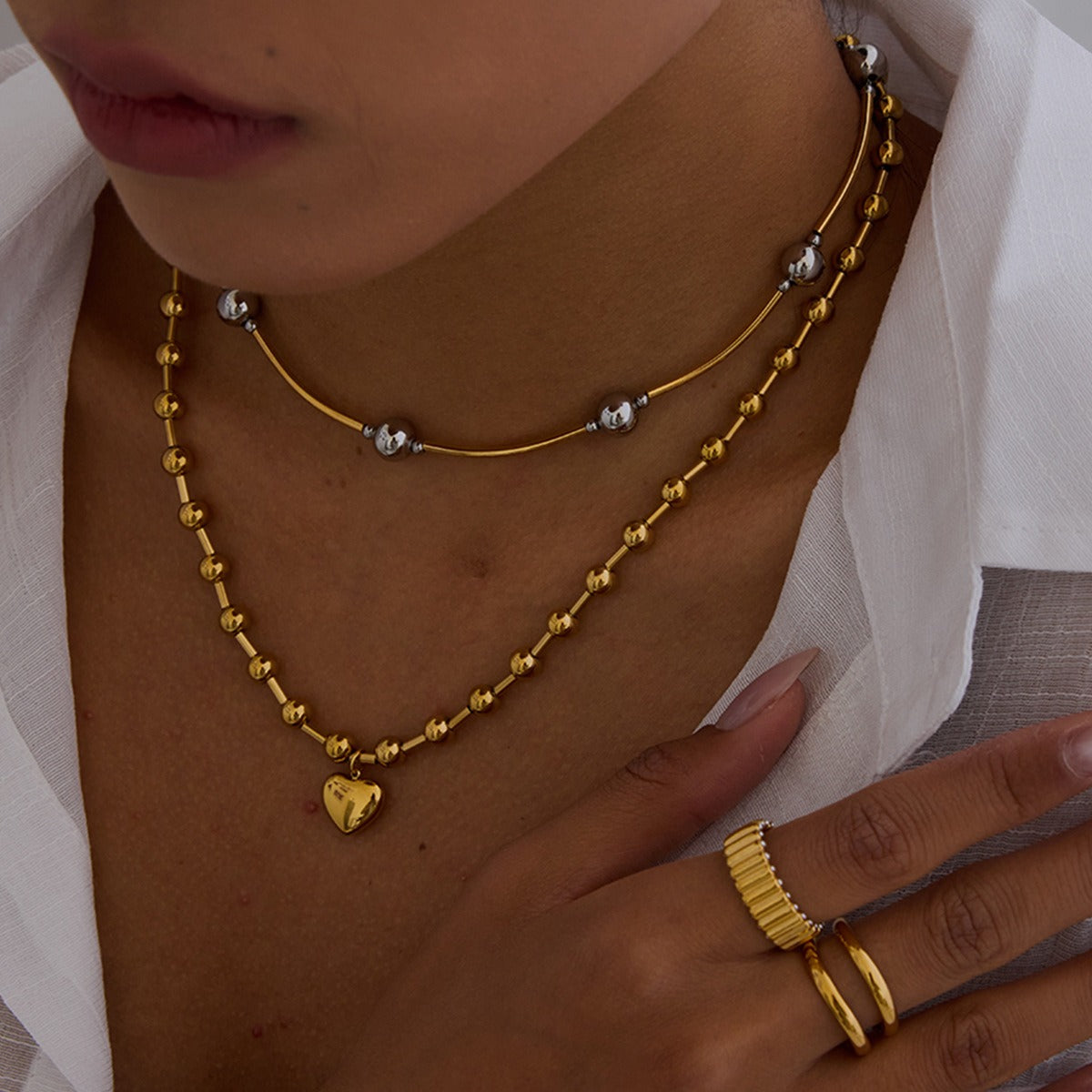 Kaze 18K Gold Exquisite Flower Necklace, Earrings and Bracelet Set | 13-Piece Botanical Jewellery Collection