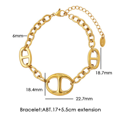 Kaze 18K Gold Geometric Sun Shape Necklace, Bracelet and Earrings Set | 18K Gold &amp; S925 Silver in 6 Variants