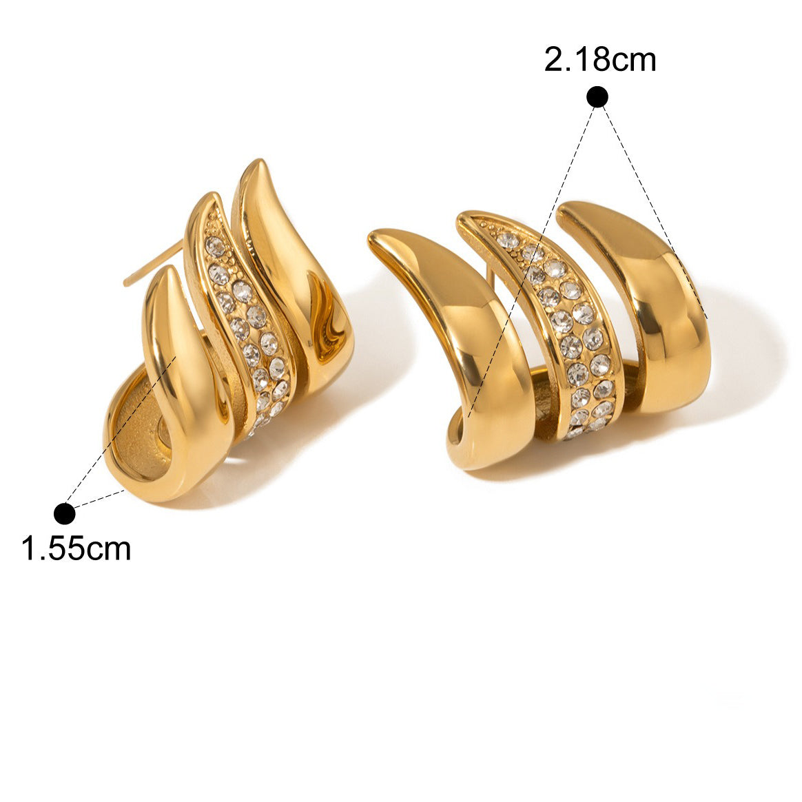 Kaze Flower Necklace and Ring Set | 18K Gold Botanical Matching Jewellery Set Earring