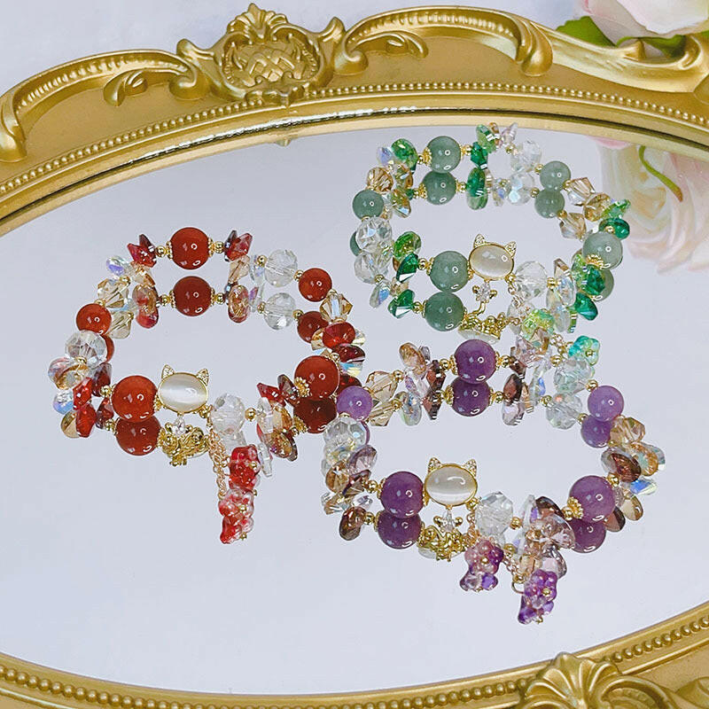 Kaze Crystal Cat Bracelet | Inlaid Crystal Fashion Bracelet for Cat Lovers