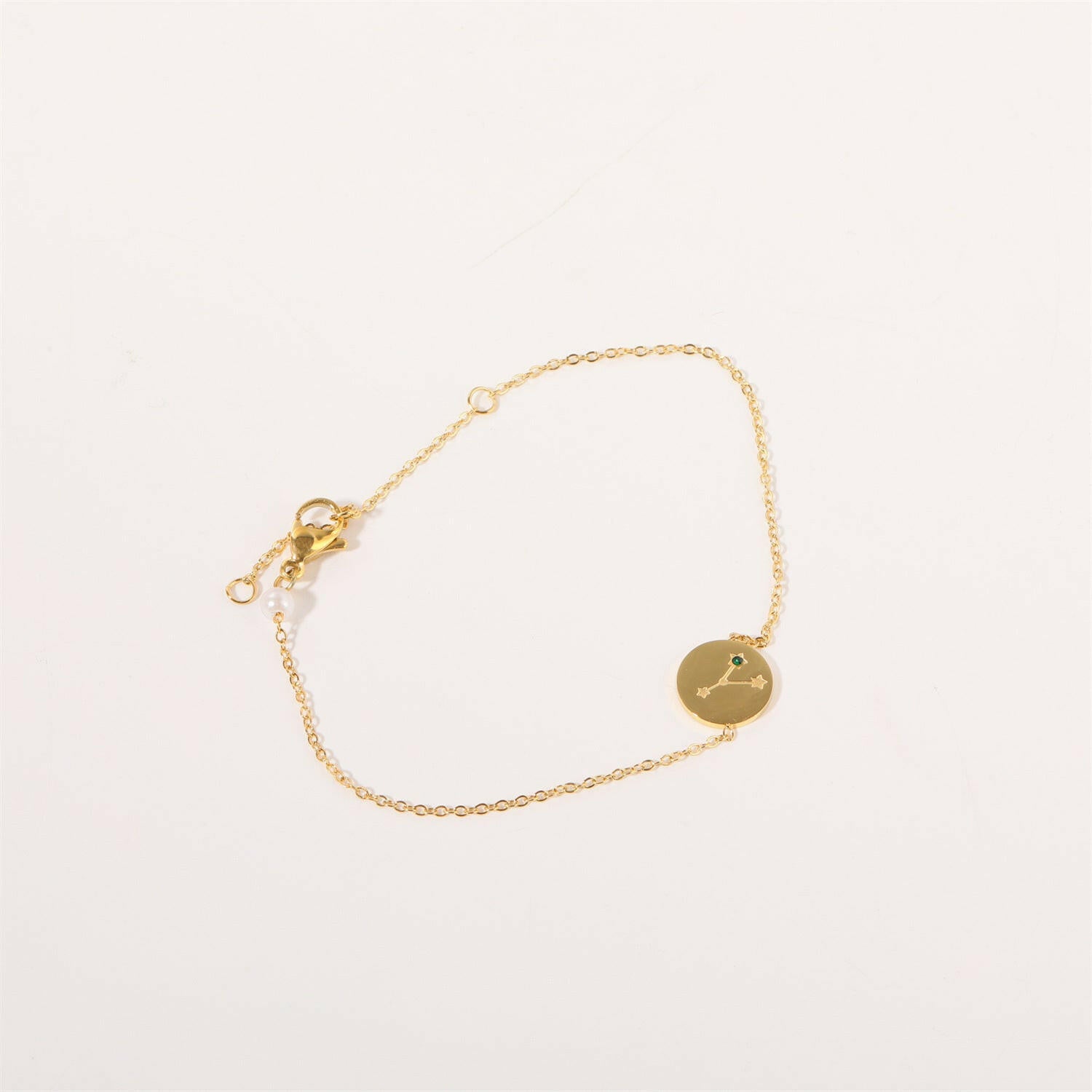 Kaze Inlaid Zircon Zodiac Bracelet | Adjustable Stainless Steel Constellation Bracelet Taurus