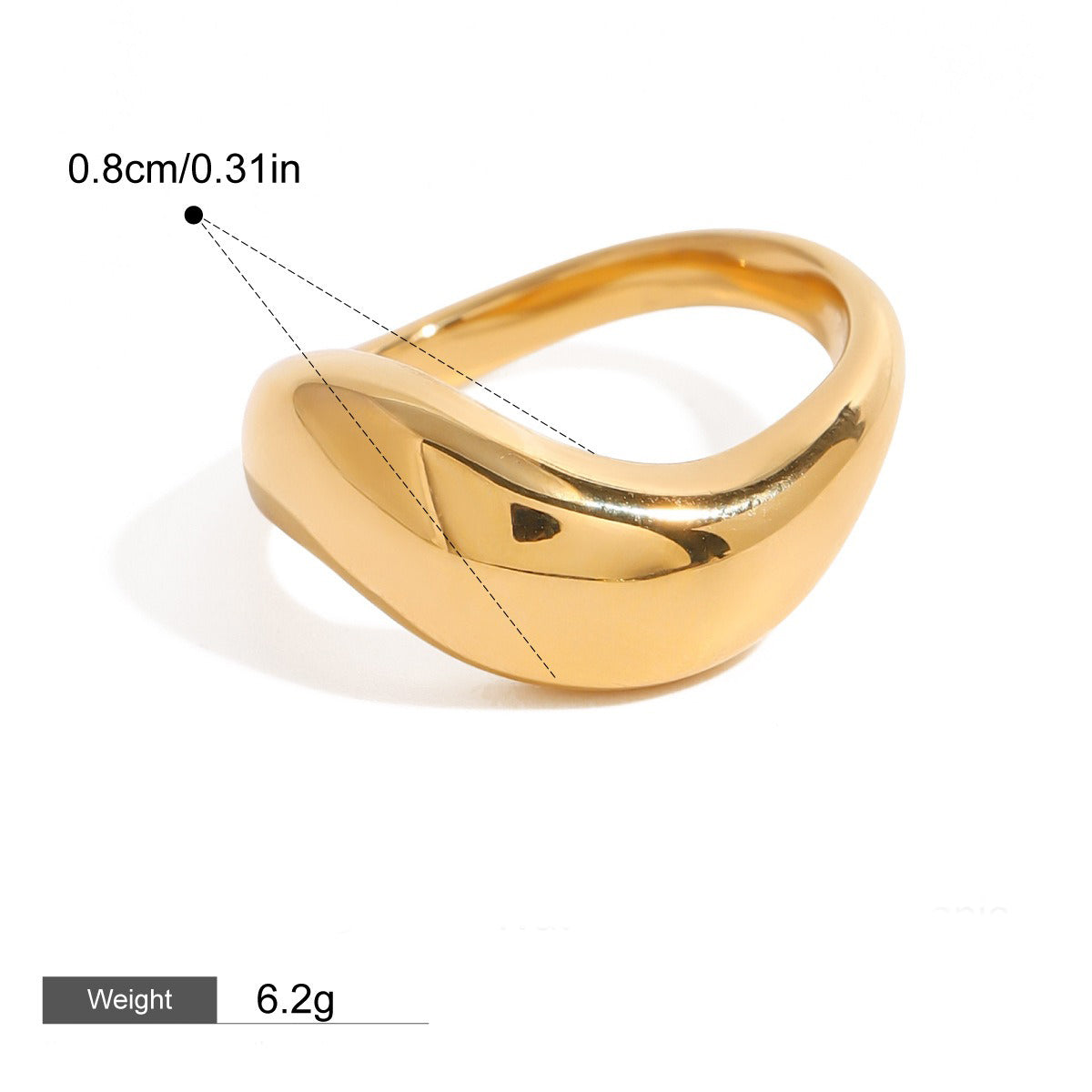 Kaze Geometric Minimalist Fashion Ring | 18K Gold Ring in Gold &amp; Silver — 6 Variants