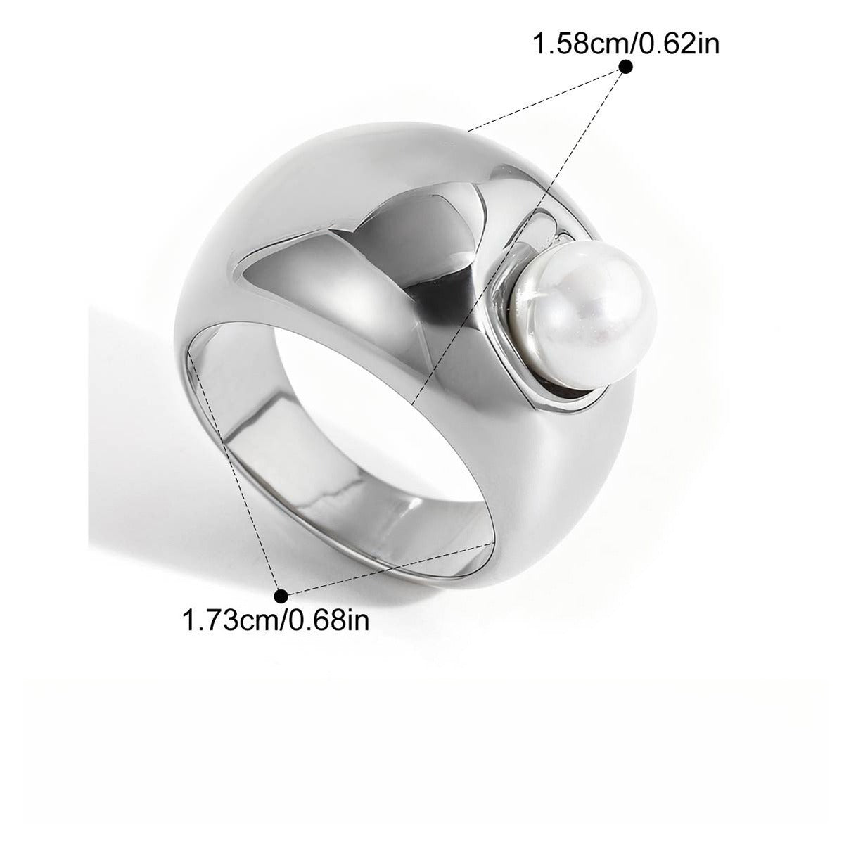 18K Gold-Plated Lightweight Luxury Ring Made from High-End Titanium Steel Ring B 7US