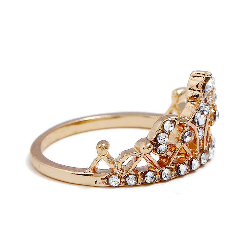 Kaze Crown Ring | Sparkling Regal Ring in Rose Gold, Gold &amp; Silver Gold