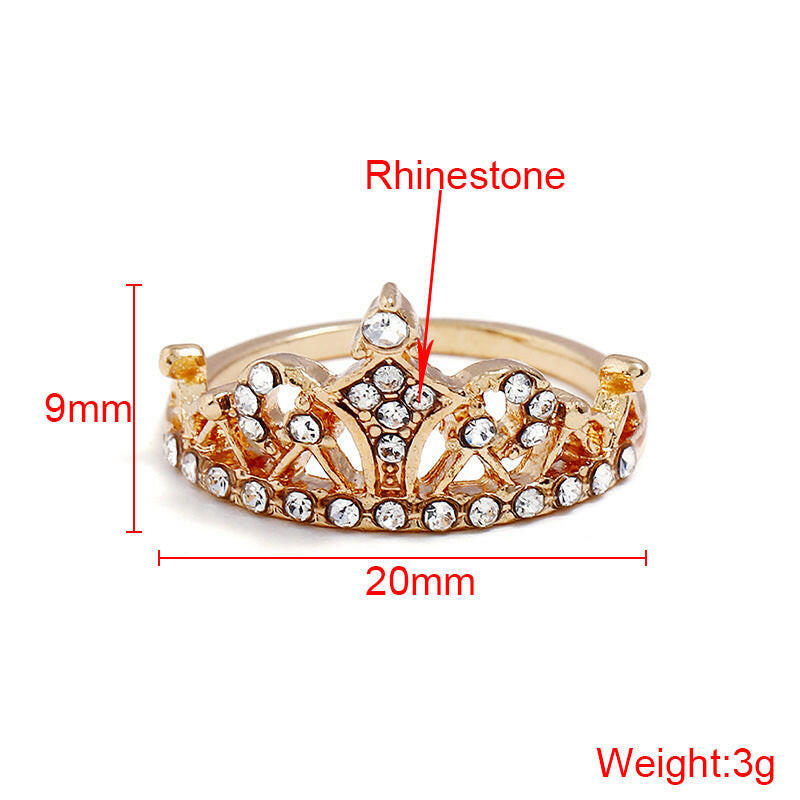 Kaze Crown Ring | Sparkling Regal Ring in Rose Gold, Gold &amp; Silver