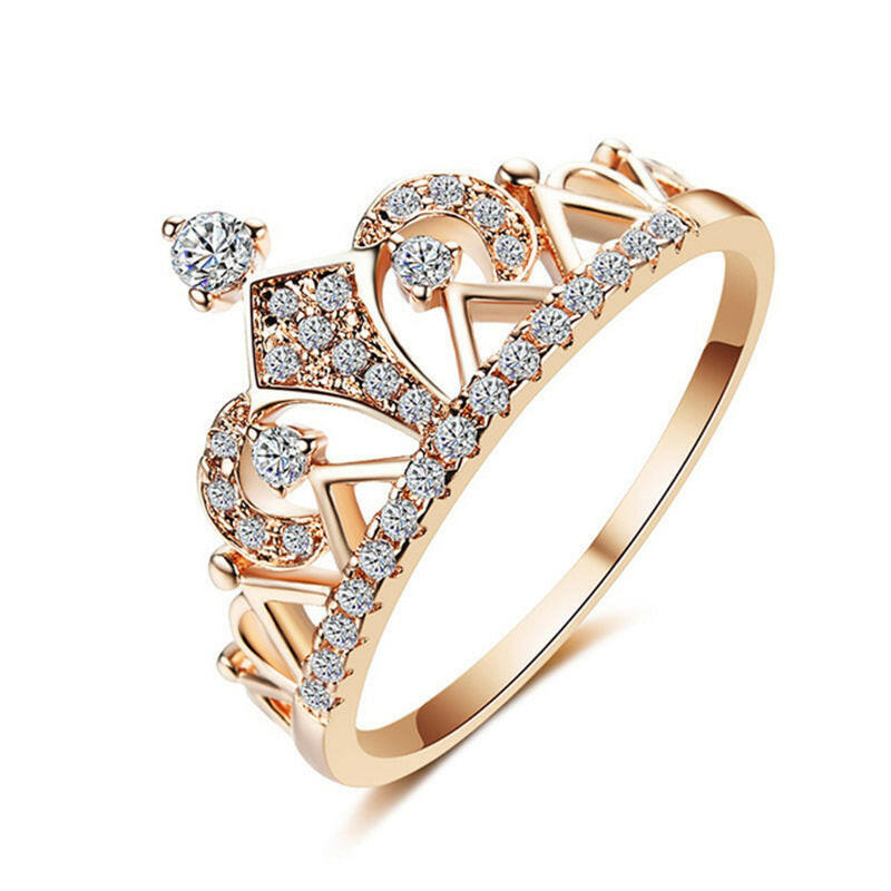 Kaze Crown Ring | Sparkling Regal Ring in Rose Gold, Gold &amp; Silver Rose gold