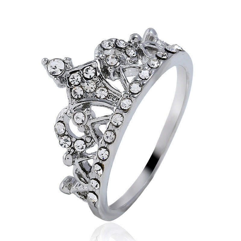 Kaze Crown Ring | Sparkling Regal Ring in Rose Gold, Gold &amp; Silver Silver