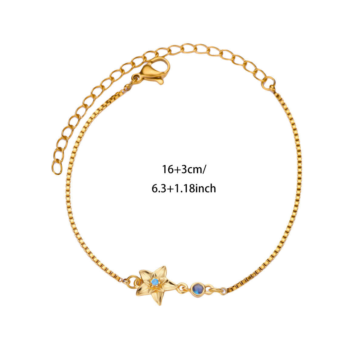 Kaze 18K Gold Birth Month Flower Bracelet | Personalised Floral Bracelet in All 12 Months