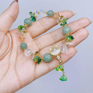 Kaze Crystal Cat Bracelet | Inlaid Crystal Fashion Bracelet for Cat Lovers