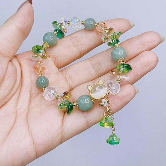 Kaze Crystal Cat Bracelet | Inlaid Crystal Fashion Bracelet for Cat Lovers