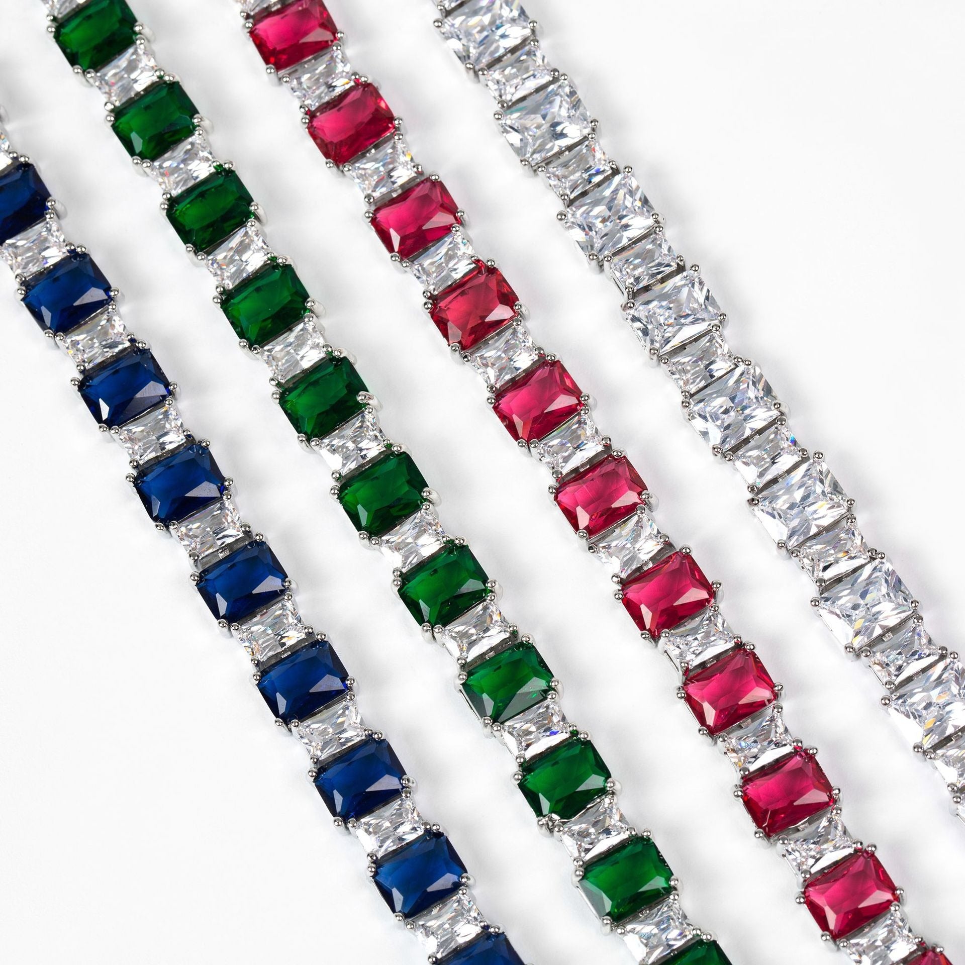 Kaze Square Micro-Pavé Zirconia Enamel Bracelet | Geometric Enamel Bracelet in 4 Colours