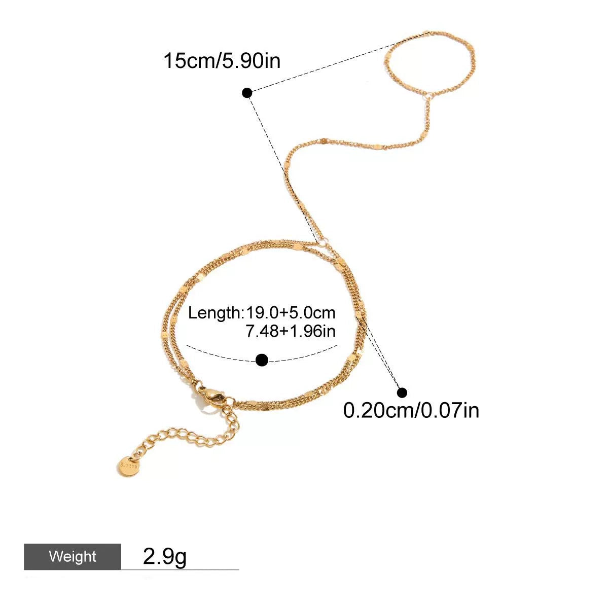 Kaze 18K Gold Geometric Hollow Pearl Earrings, Bracelet and Necklace Set | 7-Piece Contemporary Pearl Jewellery Style G-Bracelet-02