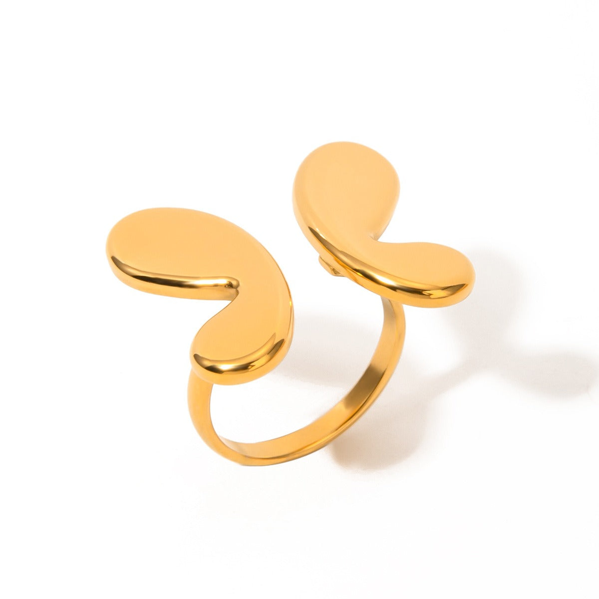 Kaze Elegant Lightweight Butterfly Open Ring | 18K Gold Adjustable Butterfly Ring Adjustable