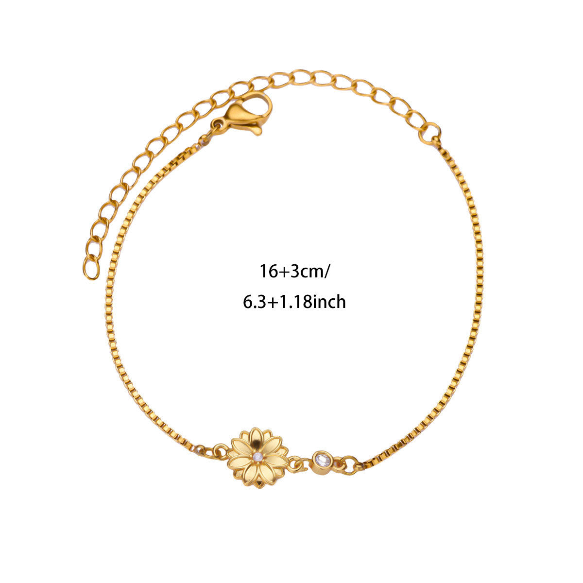 Kaze 18K Gold Birth Month Flower Bracelet | Personalised Floral Bracelet in All 12 Months
