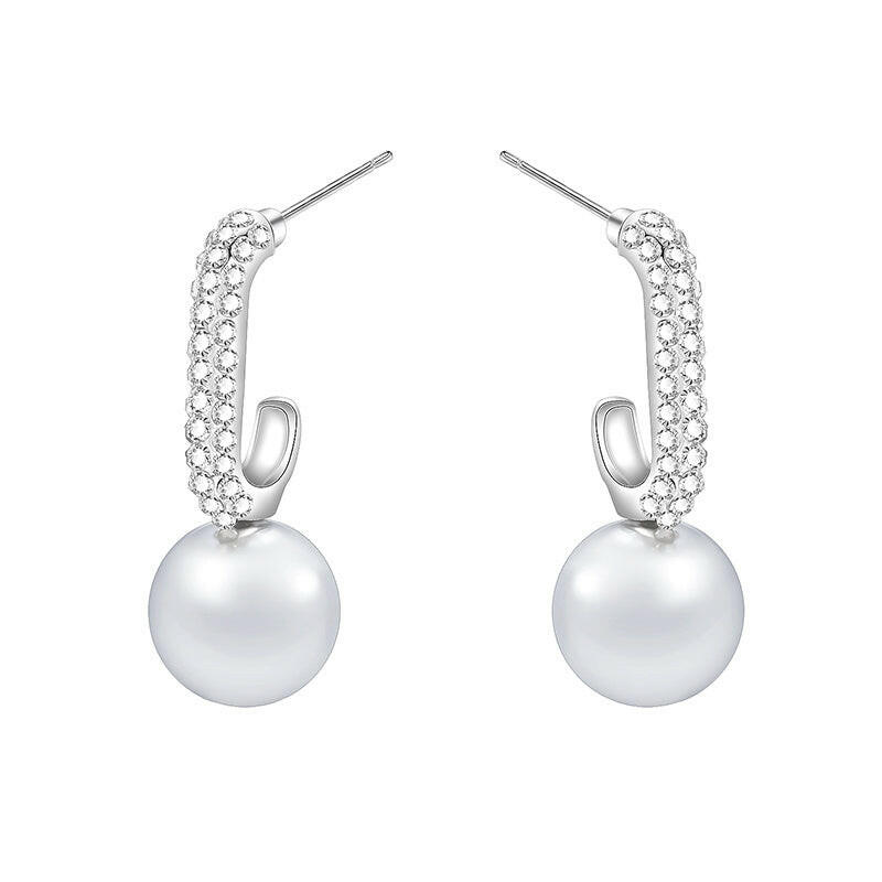 Kaze Long Pearl Clip-On Earrings | Elegant Non-Pierced Pearl Drop Earrings