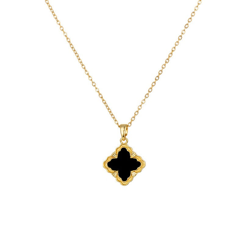 Kaze Four-Leaf Clover Jewellery Set | 18K Gold Necklace, Bracelet, Earrings &amp; Ring