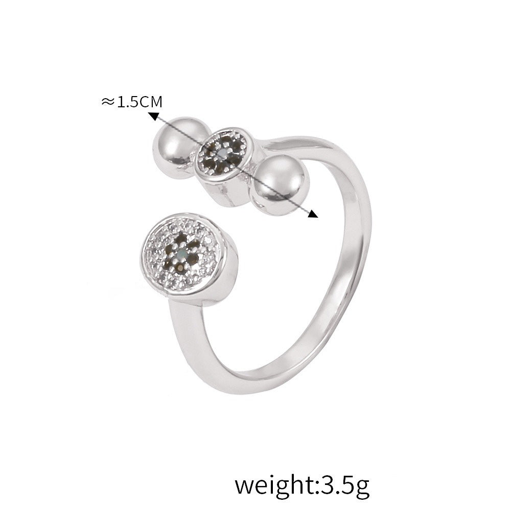Kaze Diamond-Studded Light Luxury Style Ring | 18K Gold Pin, Ring &amp; Ball Design in 9 Variants