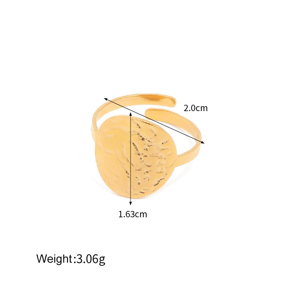 Kaze Fashion Irregular Shape Light Luxury Ring | 18K Gold Bold Ring in 7 Style Variants Style A-02 Adjustable
