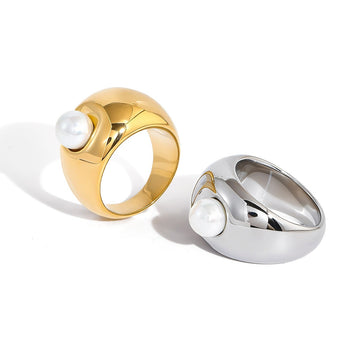 18K Gold-Plated Lightweight Luxury Ring Made from High-End Titanium Steel