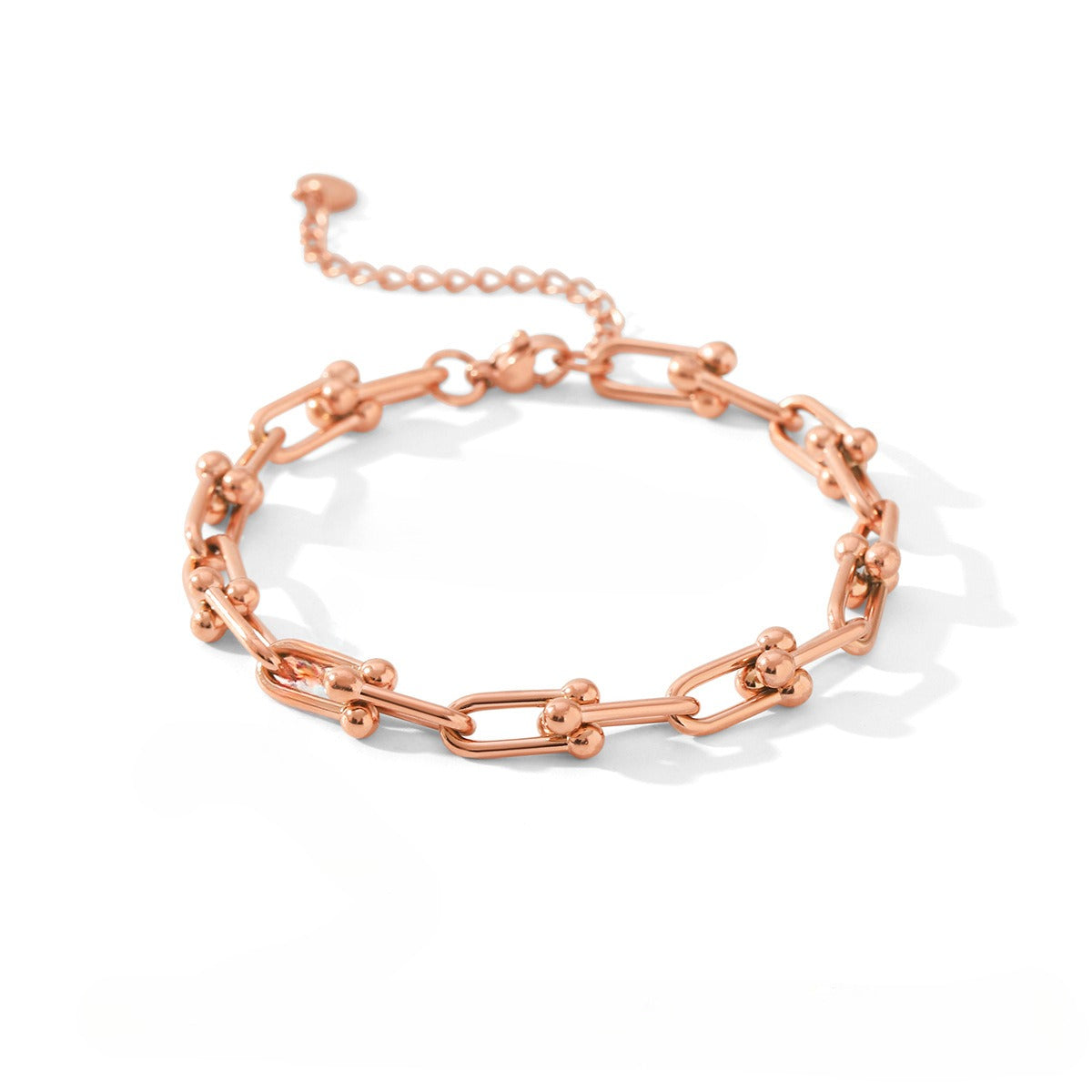 Kaze 18K Gold Horseshoe Chain Bracelet and Earrings Set | Lucky Horseshoe Jewellery in 5 Variants BraceletB