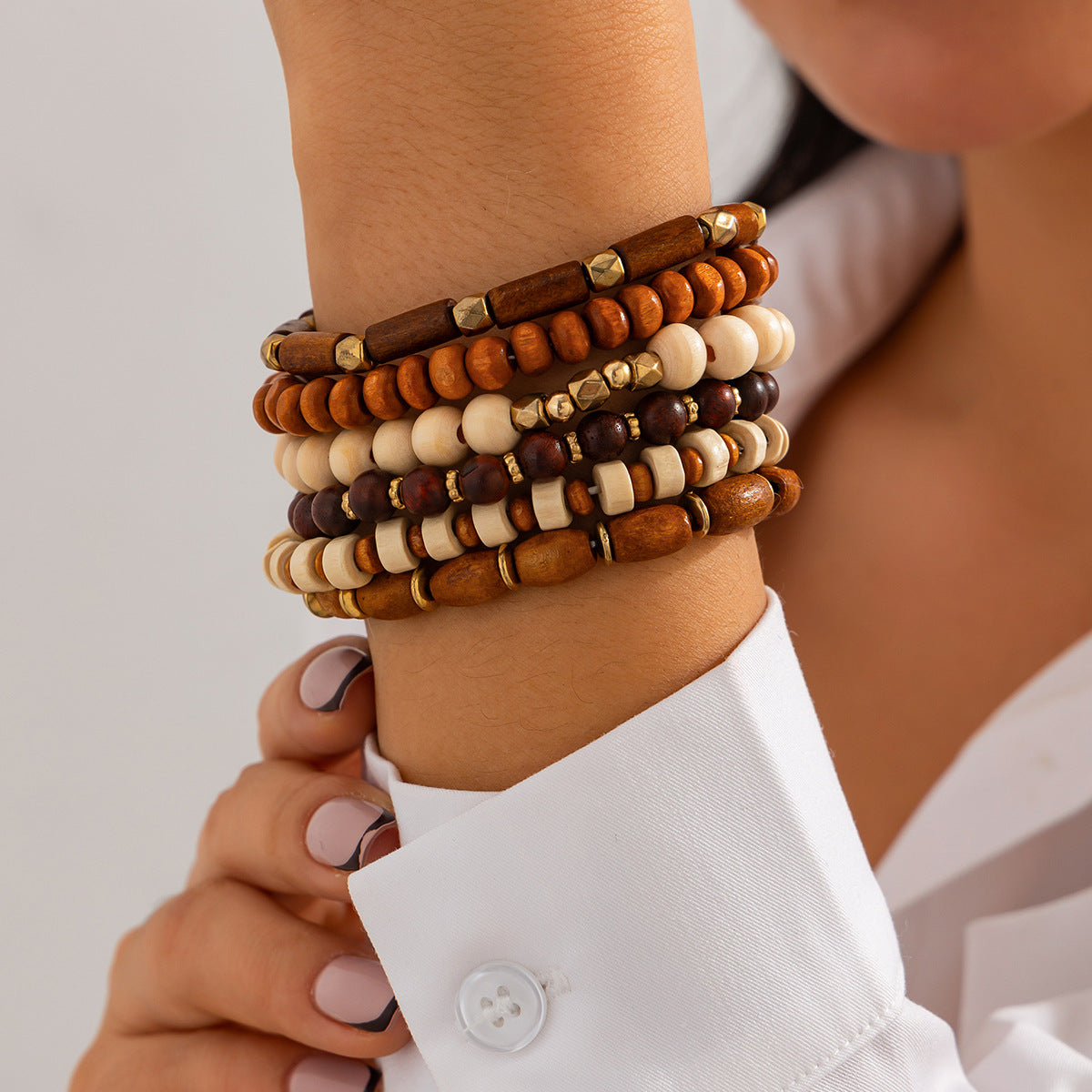 Kaze Retro Ethnic Bull Head Turquoise Beaded Bracelet | S925 Silver Artisan Ethnic Bracelet in 9 Colours Color Mixing58
