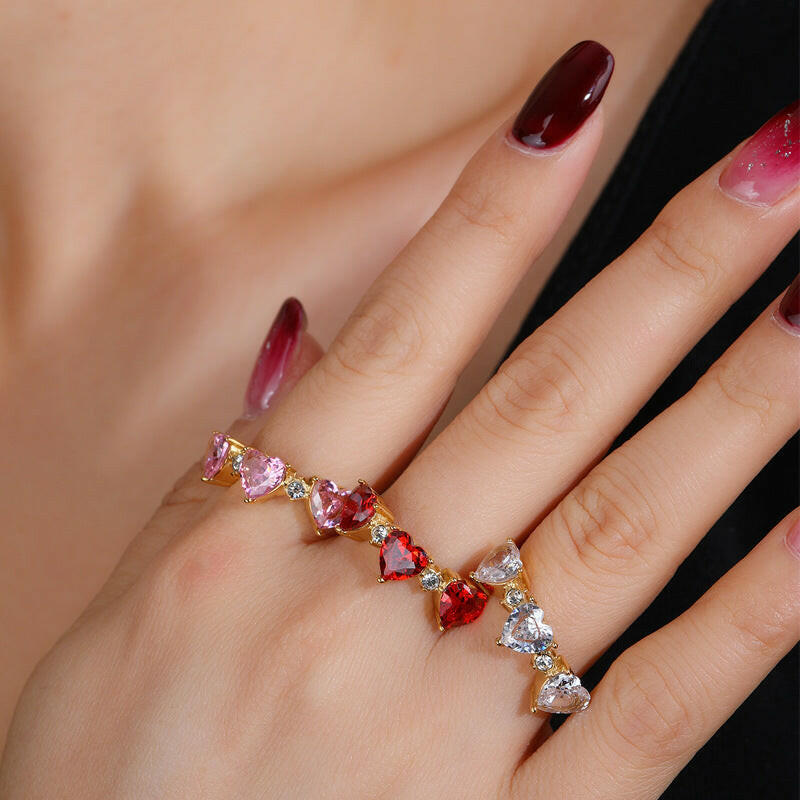Kaze Light Luxury Love Ring | Premium Titanium Steel Ring in Silver &amp; Rose Gold