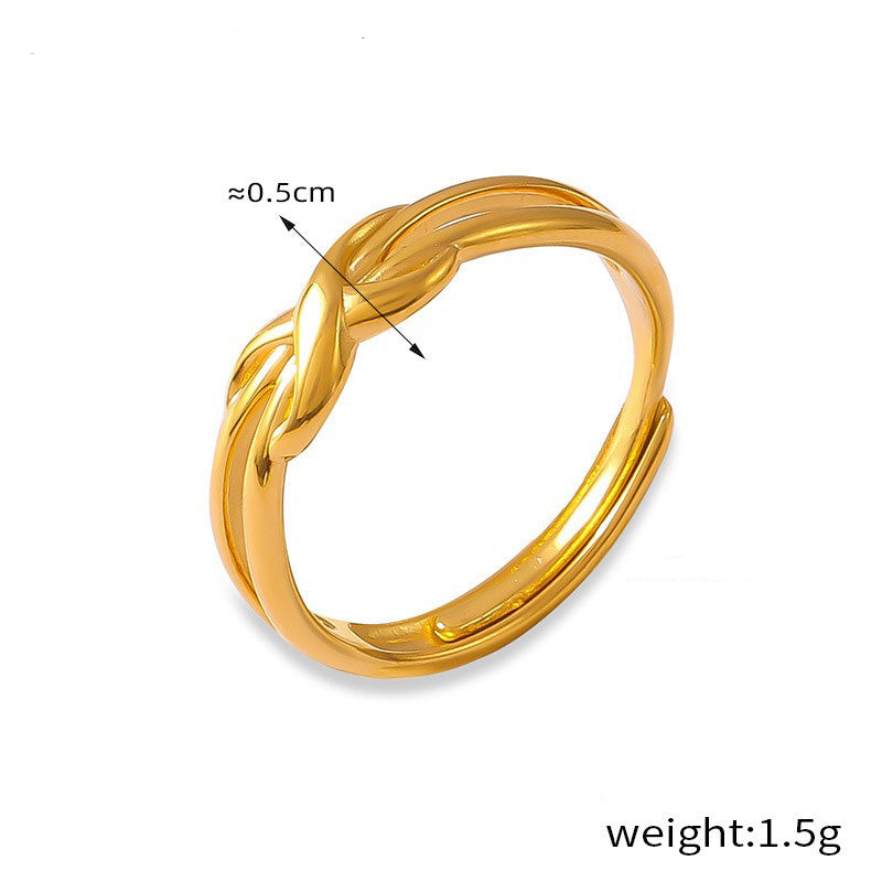 Kaze Simple Geometric Versatile Ring | 18K Gold PVD Stainless Steel Ring in 10 Styles