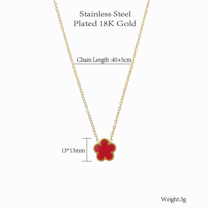 Kaze Lucky Girl Double-Sided Titanium Necklace | Reversible Colourful Pendant in 8 Colours