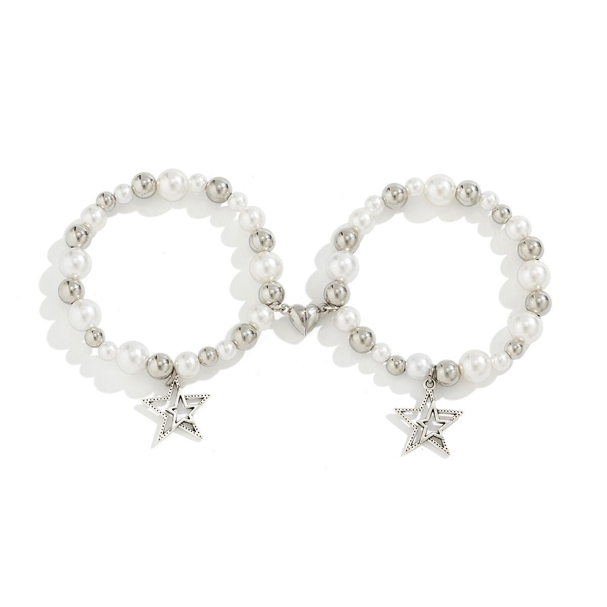 Kaze Star and Heart-Shaped Pendant Tassel Bracelet Set | Zinc Alloy Charm Bracelet in 5 Variants