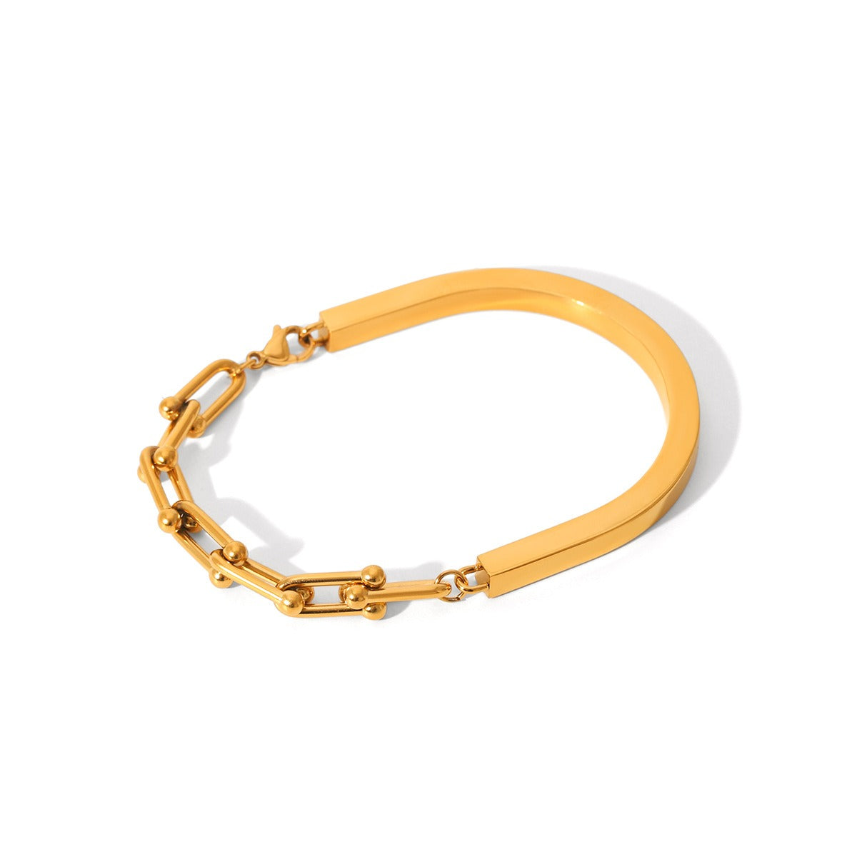 Kaze Horseshoe Chain Link Bracelet | 18K Gold-Plated Lucky Bracelet for Women Only