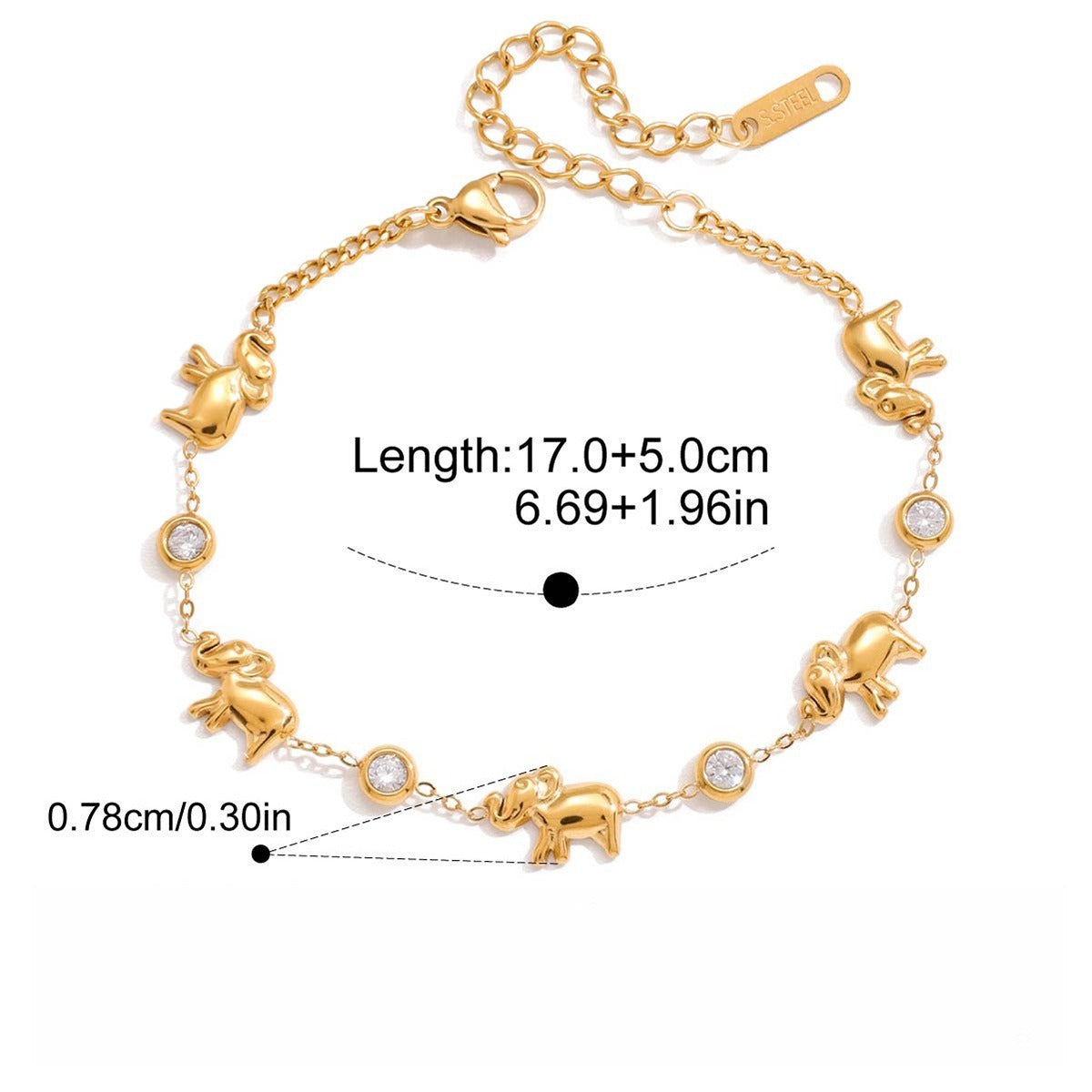 Kaze Ladybug Necklace &amp; Bracelet Set | 18K Gold Classic Ladybug Jewellery Set Bracelet B 16