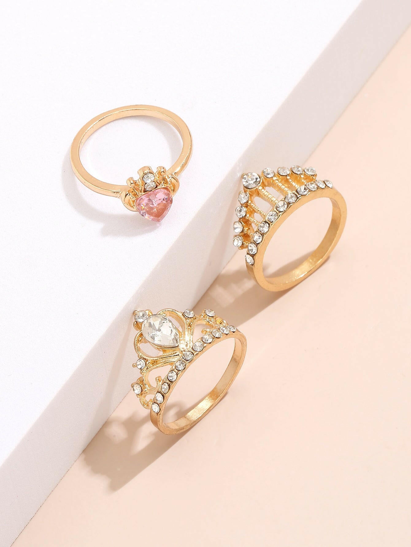 Kaze Gold-Accented Ring Set | Curated Stacking Ring Collection for Women