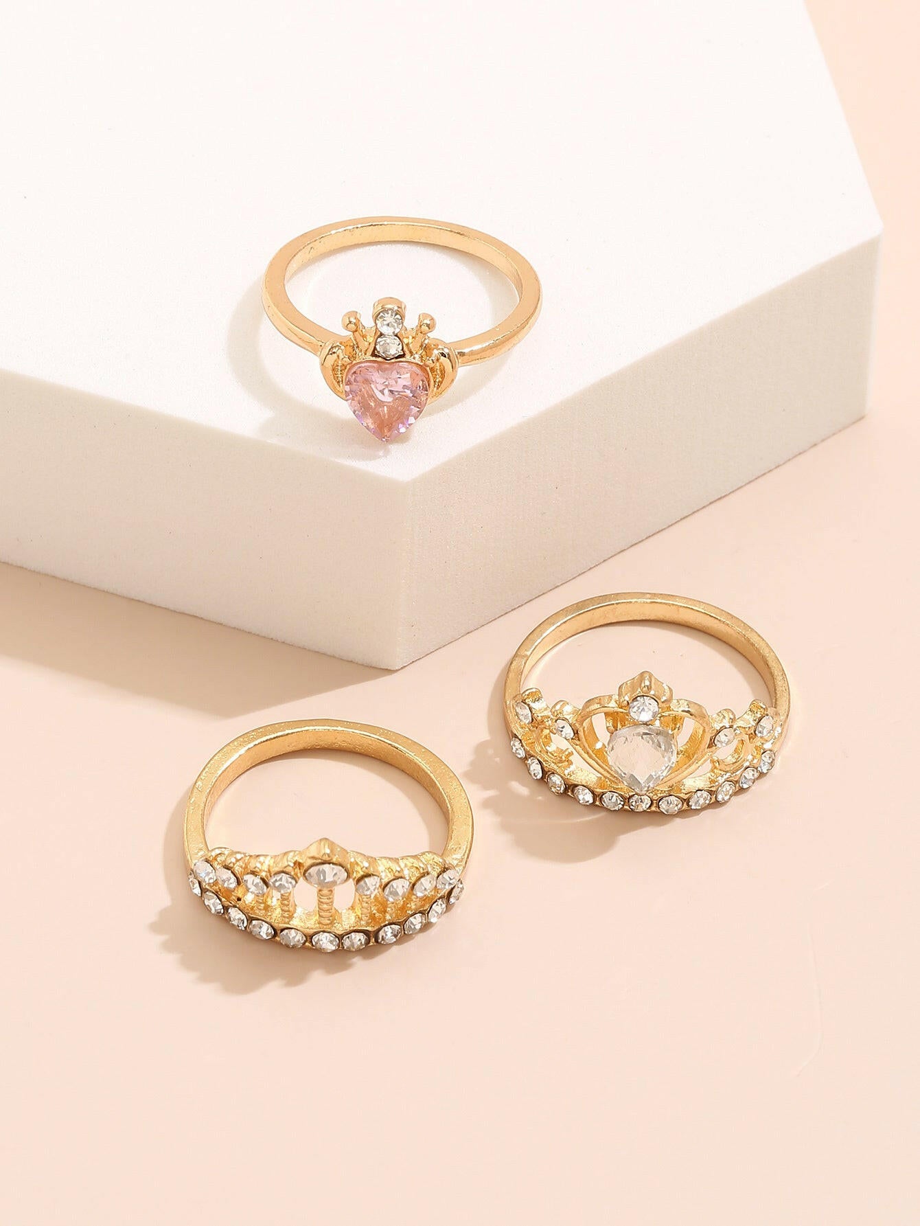 Kaze Gold-Accented Ring Set | Curated Stacking Ring Collection for Women