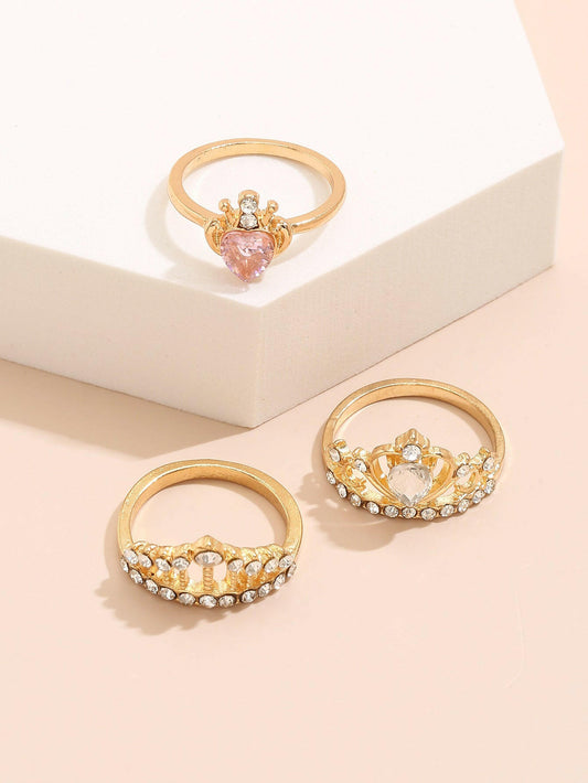 Kaze Gold-Accented Ring Set | Curated Stacking Ring Collection for Women