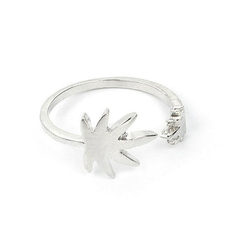 Kaze Tropical Leaf Ring | Nature-Inspired Ring in Silver, Gold &amp; Rose Gold Silver