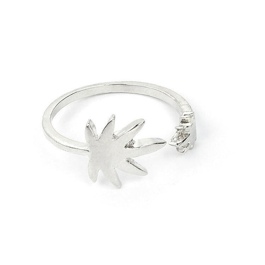 Kaze Tropical Leaf Ring | Nature-Inspired Ring in Silver, Gold &amp; Rose Gold Silver